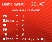 Domainbewertung - Domain www.liebe-mich.com bei Domainwert24.de