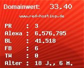 Domainbewertung - Domain www.red-hosting.de bei Domainwert24.de