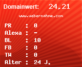 Domainbewertung - Domain www.uebernahme.com bei Domainwert24.de