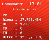 Domainbewertung - Domain linkbid-shop.com bei Domainwert24.de