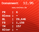 Domainbewertung - Domain www.aachen.de bei Domainwert24.de