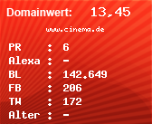 Domainbewertung - Domain www.cinema.de bei Domainwert24.de