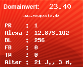 Domainbewertung - Domain www.couponix.de bei Domainwert24.de