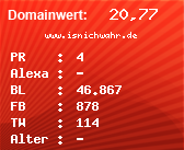 Domainbewertung - Domain www.isnichwahr.de bei Domainwert24.de