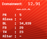 Domainbewertung - Domain www.gcb.de bei Domainwert24.de