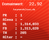 Domainbewertung - Domain keymandeluxe.de bei Domainwert24.de