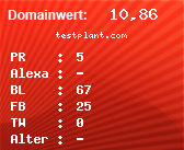 Domainbewertung - Domain testplant.com bei Domainwert24.de