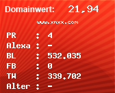Domainbewertung - Domain www.xnxx.com bei Domainwert24.de