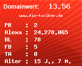 Domainbewertung - Domain www.die-toolbar.de bei Domainwert24.de