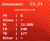 Domainbewertung - Domain www.bauhaus.de bei Domainwert24.de