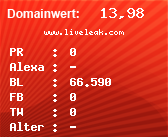 Domainbewertung - Domain www.liveleak.com bei Domainwert24.de