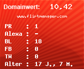 Domainbewertung - Domain www.flirtmanager.com bei Domainwert24.de