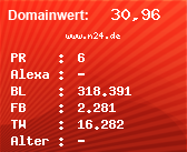 Domainbewertung - Domain www.n24.de bei Domainwert24.de