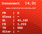 Domainbewertung - Domain www.computeruniverse.net bei Domainwert24.de
