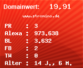 Domainbewertung - Domain www.stromino.de bei Domainwert24.de