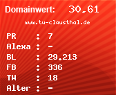Domainbewertung - Domain www.tu-clausthal.de bei Domainwert24.de