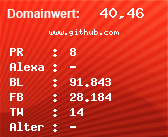 Domainbewertung - Domain www.github.com bei Domainwert24.de