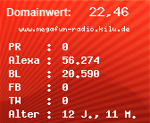 Domainbewertung - Domain www.megafun-radio.kilu.de bei Domainwert24.de