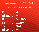 Domainbewertung - Domain www.android-hilfe.de bei Domainwert24.de