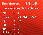 Domainbewertung - Domain www.handelsportal-online.de bei Domainwert24.de