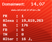 Domainbewertung - Domain www.spacepiraten.de bei Domainwert24.de