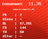 Domainbewertung - Domain www.progenix.de bei Domainwert24.de