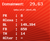 Domainbewertung - Domain www.uni-jena.de bei Domainwert24.de