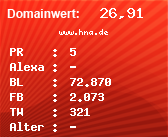 Domainbewertung - Domain www.hna.de bei Domainwert24.de