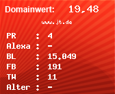Domainbewertung - Domain www.jt.de bei Domainwert24.de
