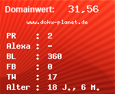 Domainbewertung - Domain www.doku-planet.de bei Domainwert24.de