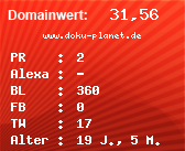 Domainbewertung - Domain www.doku-planet.de bei Domainwert24.de