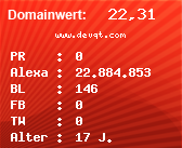 Domainbewertung - Domain www.devqt.com bei Domainwert24.de