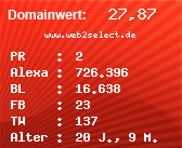 Domainbewertung - Domain www.web2select.de bei Domainwert24.de