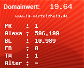 Domainbewertung - Domain www.1a-verzeichnis.de bei Domainwert24.de