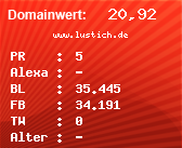 Domainbewertung - Domain www.lustich.de bei Domainwert24.de