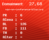 Domainbewertung - Domain ngo-un-conference-blog.org bei Domainwert24.de
