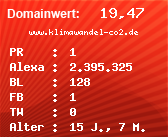 Domainbewertung - Domain www.klimawandel-co2.de bei Domainwert24.de