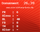 Domainbewertung - Domain www.einrichtung-bonn.de bei Domainwert24.de