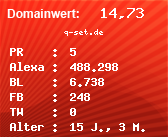 Domainbewertung - Domain q-set.de bei Domainwert24.de