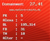 Domainbewertung - Domain www.media-products.de bei Domainwert24.de