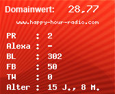 Domainbewertung - Domain www.happy-hour-radio.com bei Domainwert24.de