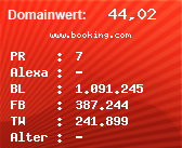 Domainbewertung - Domain www.booking.com bei Domainwert24.de