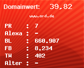 Domainbewertung - Domain www.ard.de bei Domainwert24.de