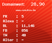 Domainbewertung - Domain www.usedom.de bei Domainwert24.de