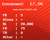 Domainbewertung - Domain www.sportauto.de bei Domainwert24.de