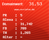 Domainbewertung - Domain www.onvista.de bei Domainwert24.de