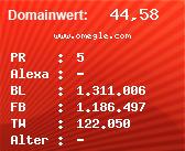 Domainbewertung - Domain www.omegle.com bei Domainwert24.de