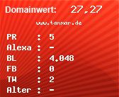 Domainbewertung - Domain www.tanmar.de bei Domainwert24.de