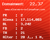 Domainbewertung - Domain www.aloevera-onlineshop.com bei Domainwert24.de