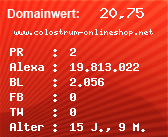 Domainbewertung - Domain www.colostrum-onlineshop.net bei Domainwert24.de